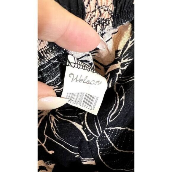 Welsan Women Casual High Waist Wrap Pants Palazzo Split Belted Wide Leg trousers - Picture 8 of 8